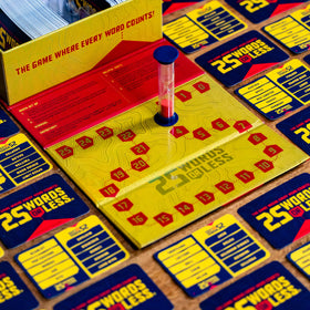USAOPOLY 25 Words or Less countdown board visual timer enhances game flow