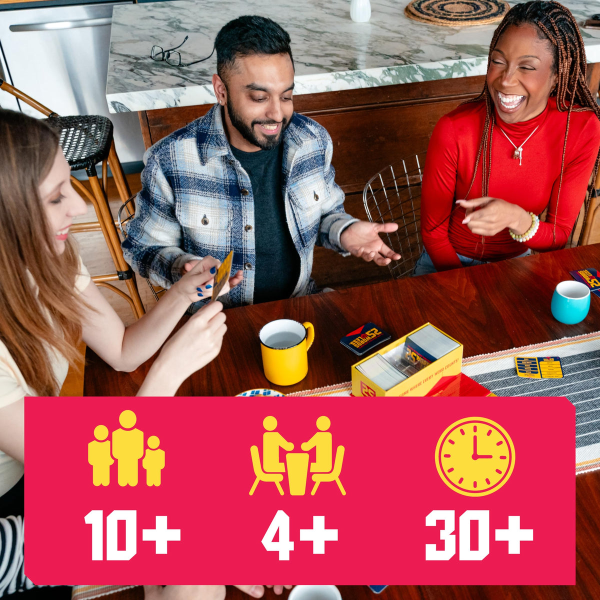 USAOPOLY 25 Words or Less sand timer keeps rounds tight and exciting