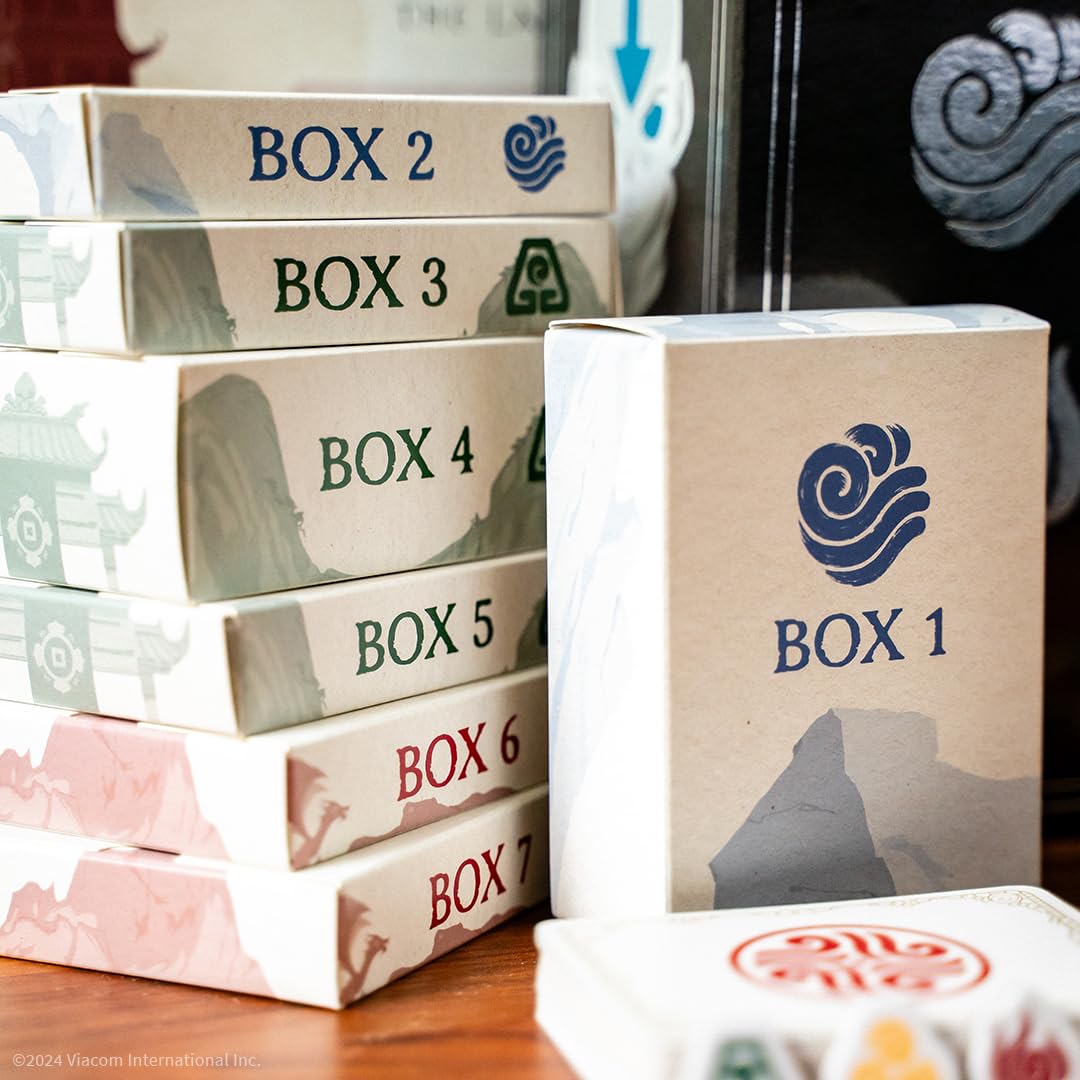 USAOPOLY Avatar Destiny box content with rulebook and mission components