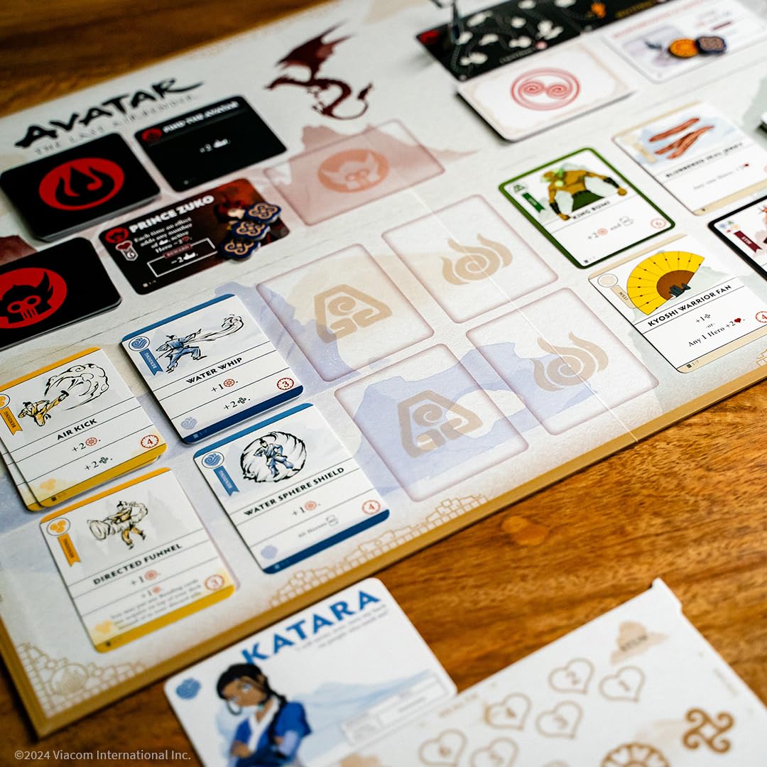 USAOPOLY Avatar Destiny cooperative play panel highlighting teamwork during turns