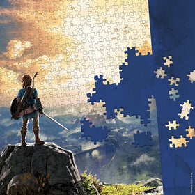 USAOPOLY Breath of the Wild panoramic puzzle of Hyrule Field, perfect for cozy evenings.