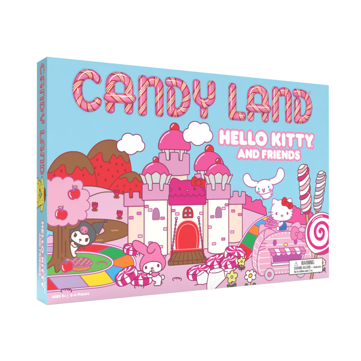 USAOPOLY Candy Land Hello Kitty board game play area with colorful candy path for family fun