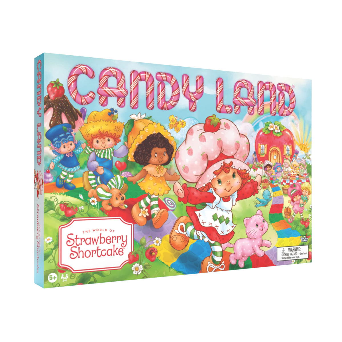 USAOPOLY Candy Land Strawberry Shortcake cover with iconic characters for family fun