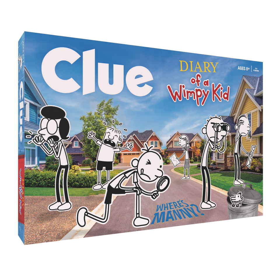 USAOPOLY CLUE Diary of a Wimpy Kid board for family mystery play