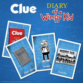 USAOPOLY CLUE Diary of a Wimpy Kid game contents for complete setup
