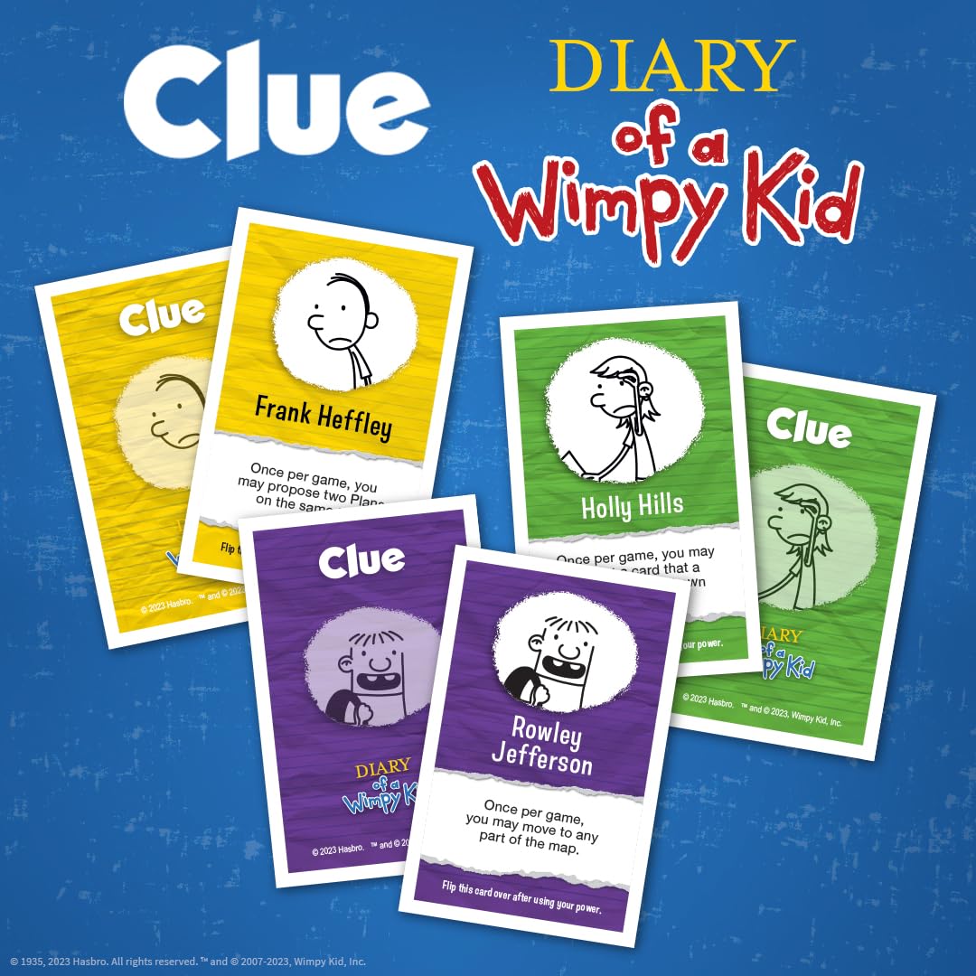 USAOPOLY CLUE Diary of a Wimpy Kid peril tokens add thematic suspense
