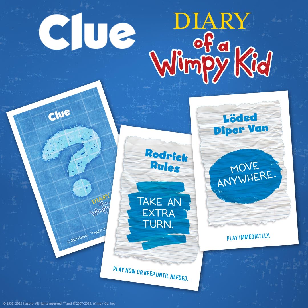 USAOPOLY CLUE Diary of a Wimpy Kid personality cards unlock new abilities