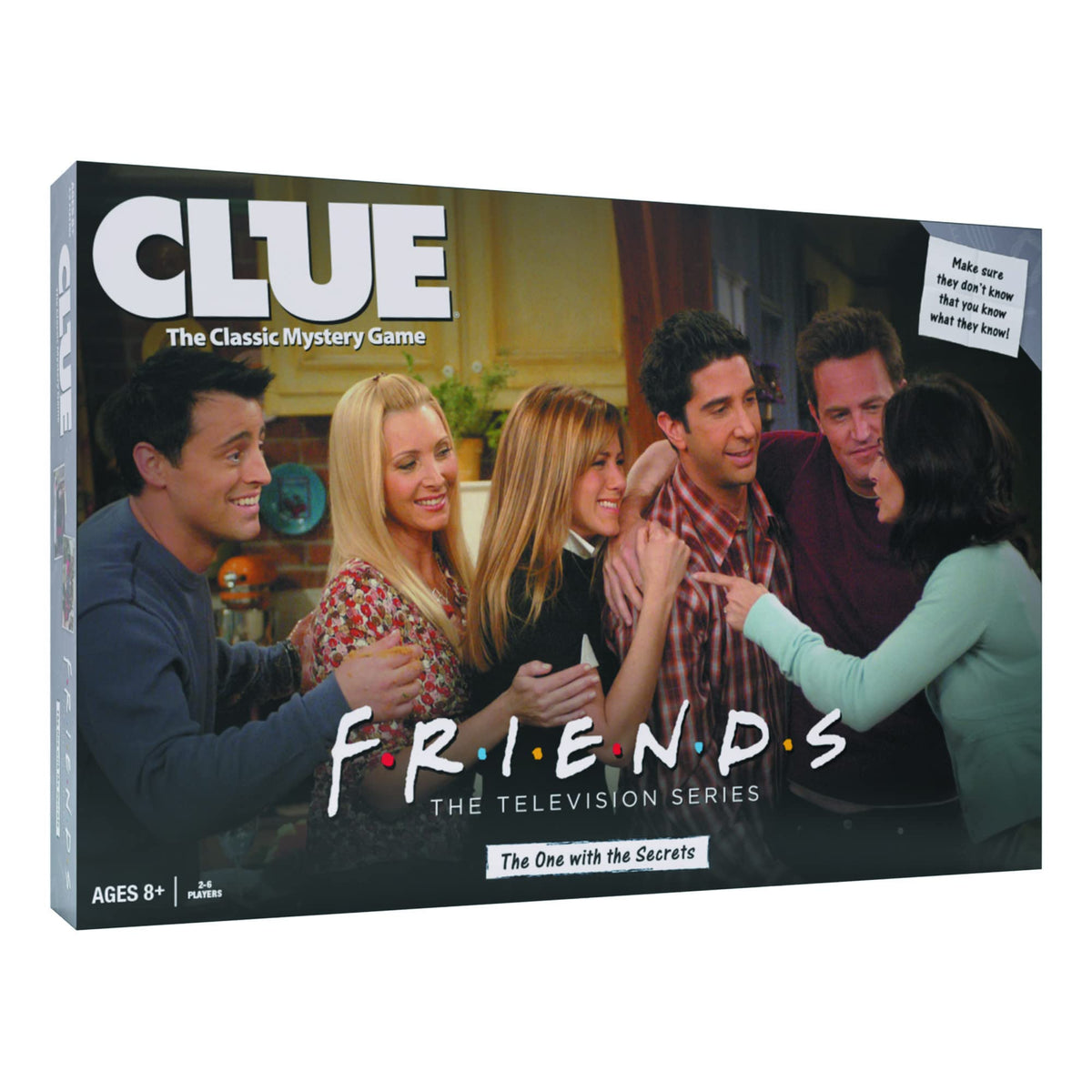 USAOPOLY Clue Friends game board with iconic NYC locations
