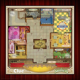 USAOPOLY Clue The Muppets stage area with vibrant props and clues for excitement