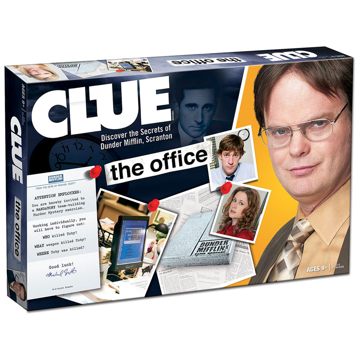 USAOPOLY CLUE Office Edition board for family game night