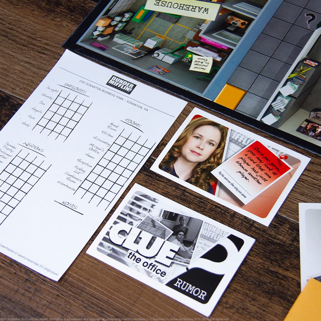 USAOPOLY CLUE Office Edition intrigue cards fuel deductions