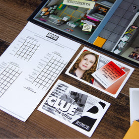USAOPOLY CLUE Office Edition intrigue cards fuel deductions
