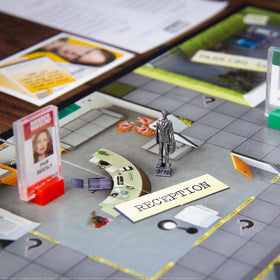 USAOPOLY CLUE Office Edition location cards spark investigative twists