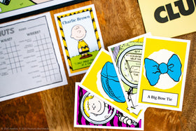 USAOPOLY CLUE Peanuts Quirky items like kite or coat spark whimsy