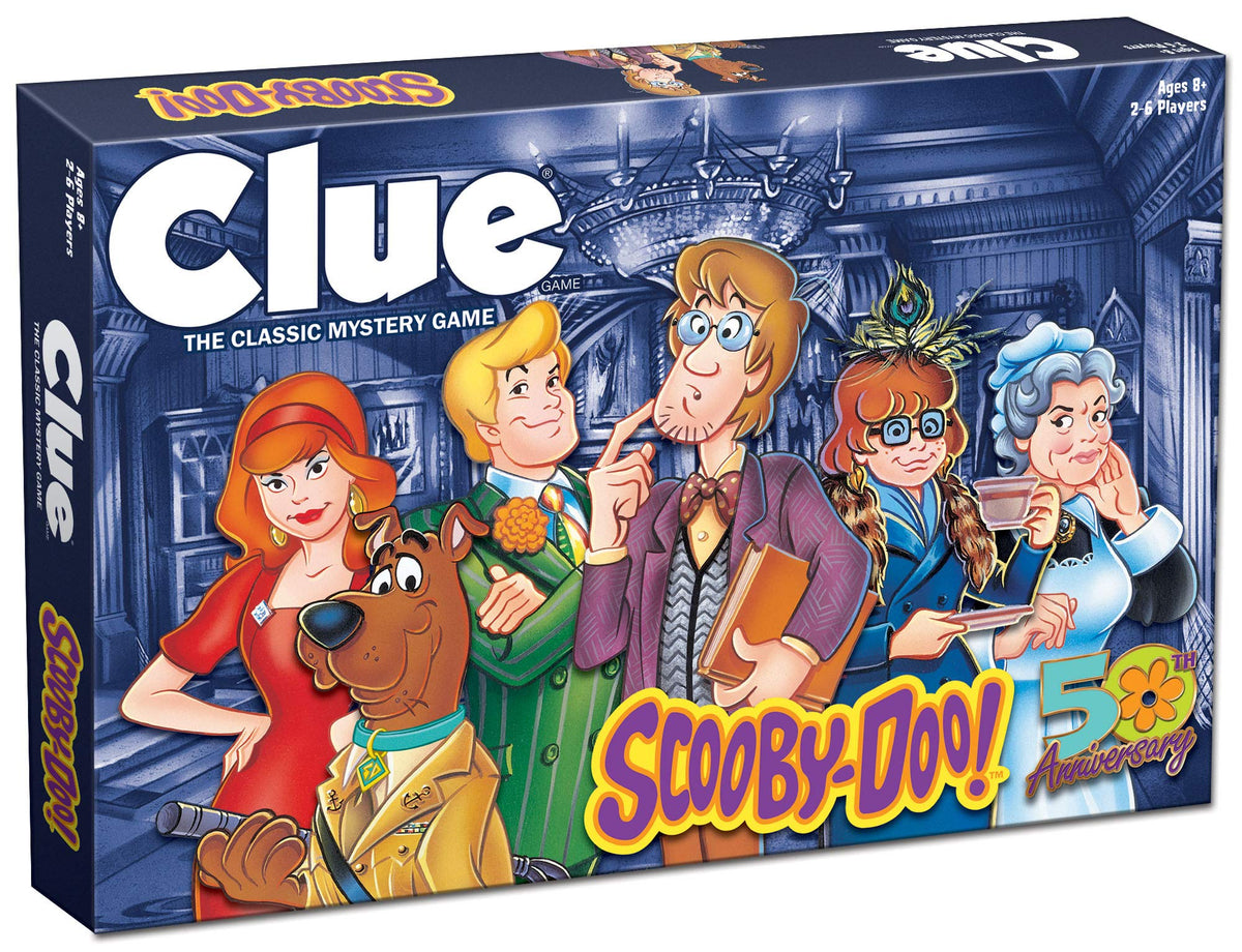USAOPOLY Clue Scooby-Doo board game box for family mystery nights