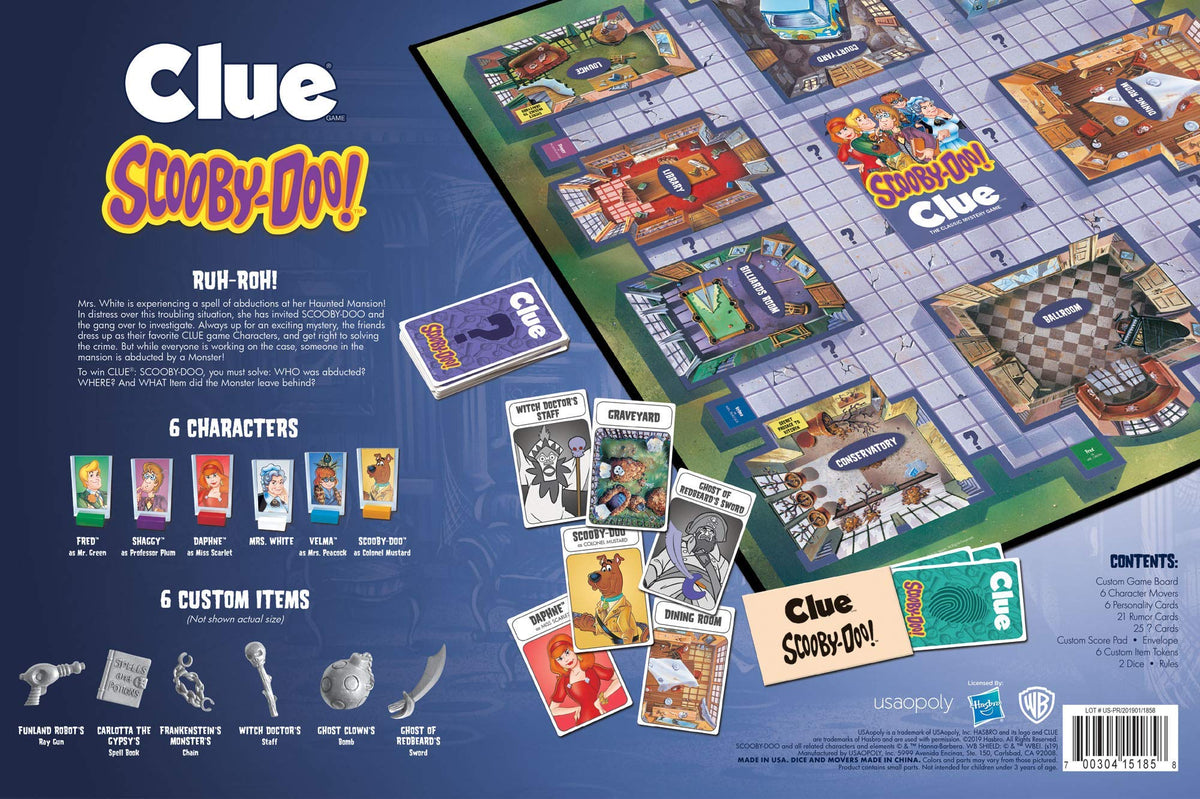 USAOPOLY Clue Scooby-Doo clue board supports teamwork and strategy