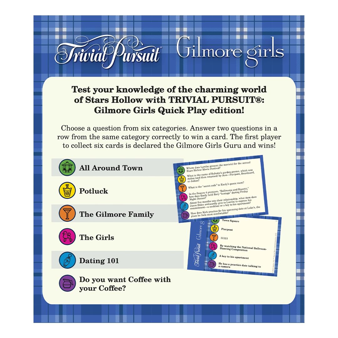 USAOPOLY Gilmore Girls Quick Play Edition storage box for easy transport.