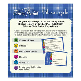 USAOPOLY Gilmore Girls Quick Play Edition storage box for easy transport.