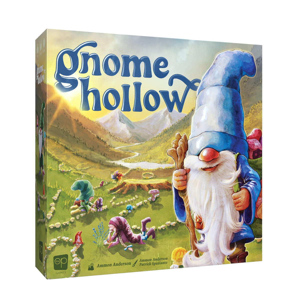 USAOPOLY Gnome Hollow cover art invites players to a whimsical garden adventure.