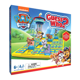 USAOPOLY Guess Who Paw Patrol game box ready for family game night.