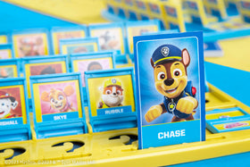 USAOPOLY Paw Patrol mystery cards deck adds twists during guessing rounds.