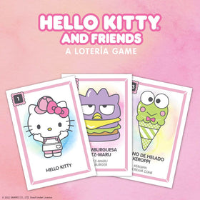 USAOPOLY Hello Kitty Loteria game box with colorful artwork.