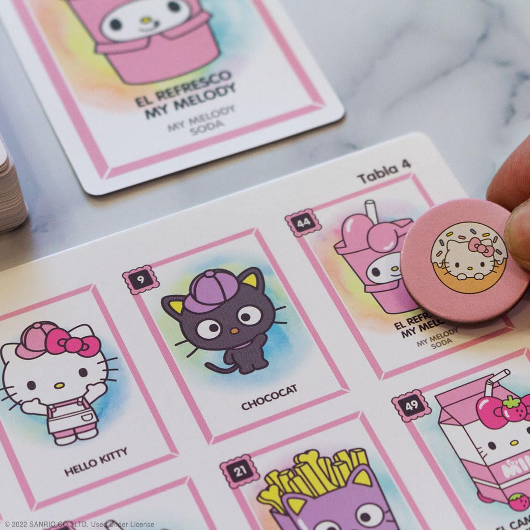USAOPOLY Hello Kitty Loteria instruction sheet guides easy setup.
