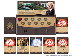 USAOPOLY Hogwarts Battle Monster Box of Monsters cooperative play components shown