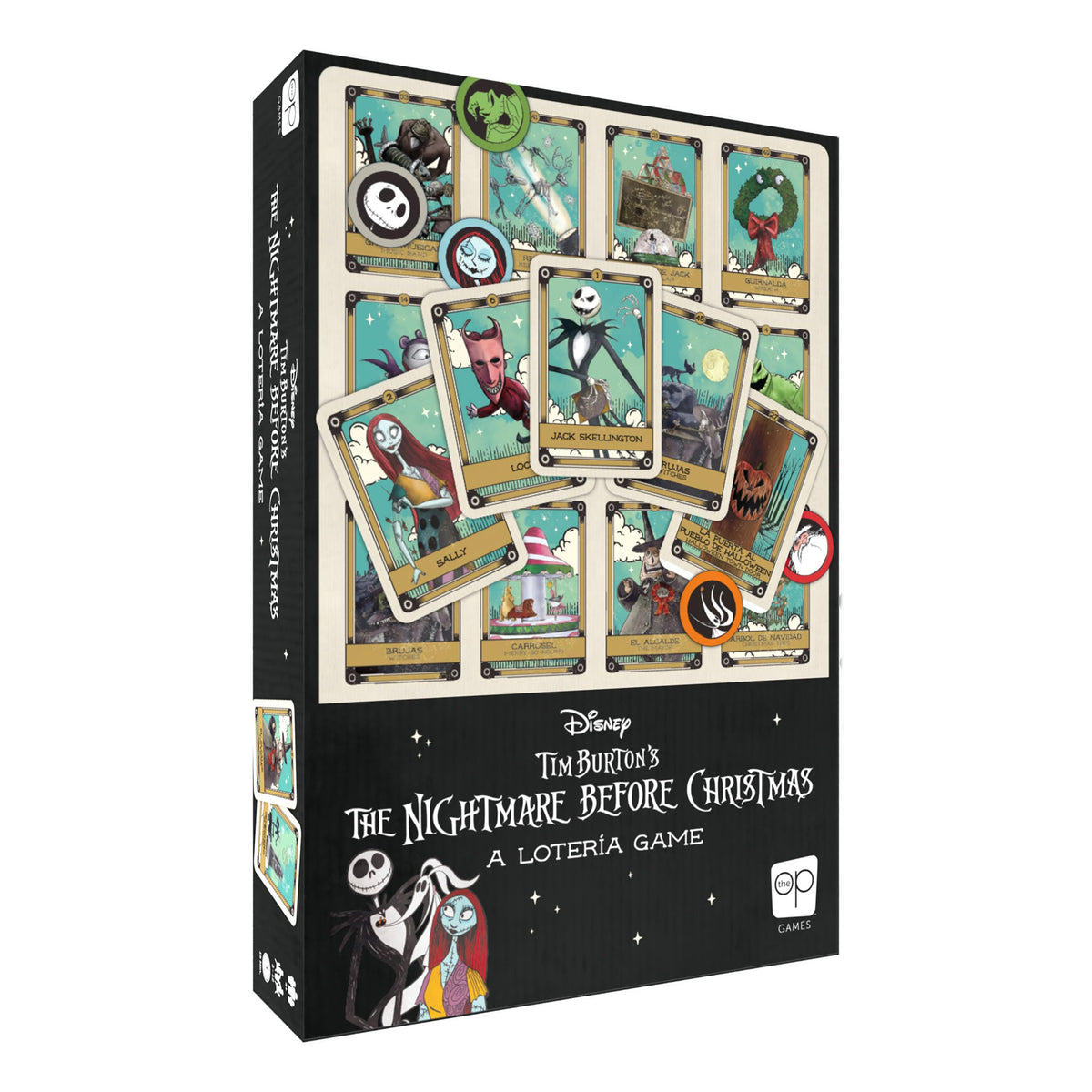 USAOPOLY Nightmare Before Christmas deck with vibrant characters for family game night