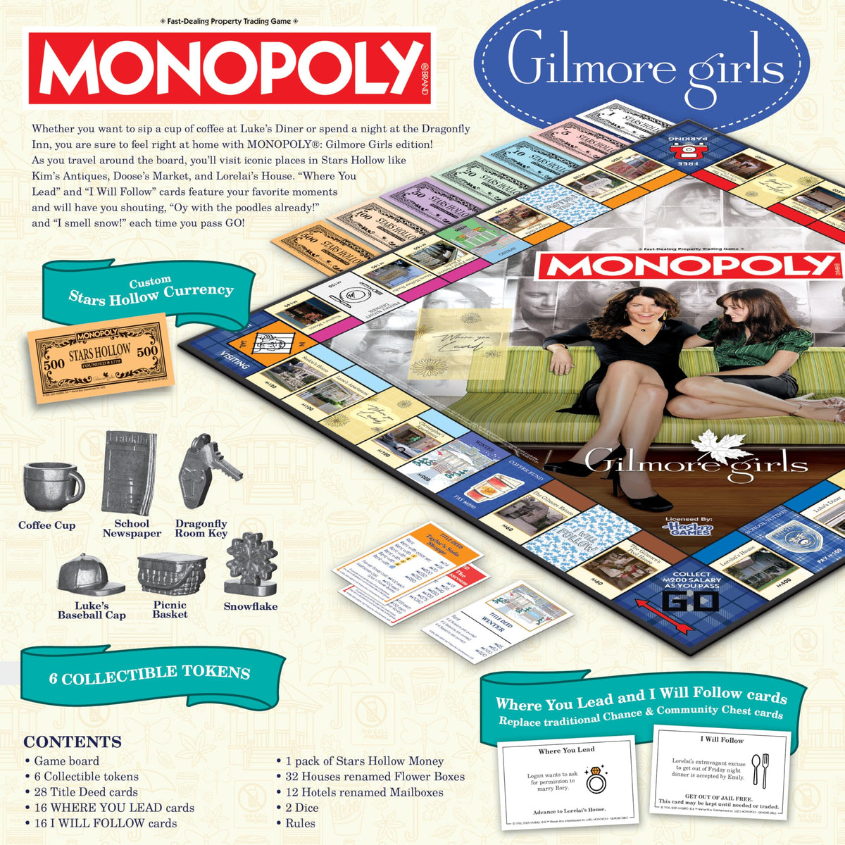USAOPOLY Gilmore Girls Kims Antiques token highlights beloved local spots.