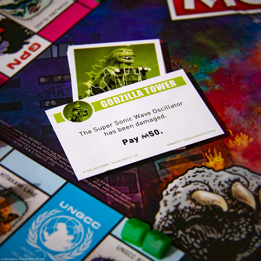 USAOPOLY Godzilla tokens set featuring iconic kaiju for epic battles