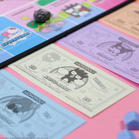 USAOPOLY Hello Kitty Hotel location on board enhances familiar gameplay.