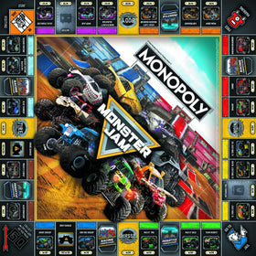 USAOPOLY Monster Jam Stunt Truck token in action on the board