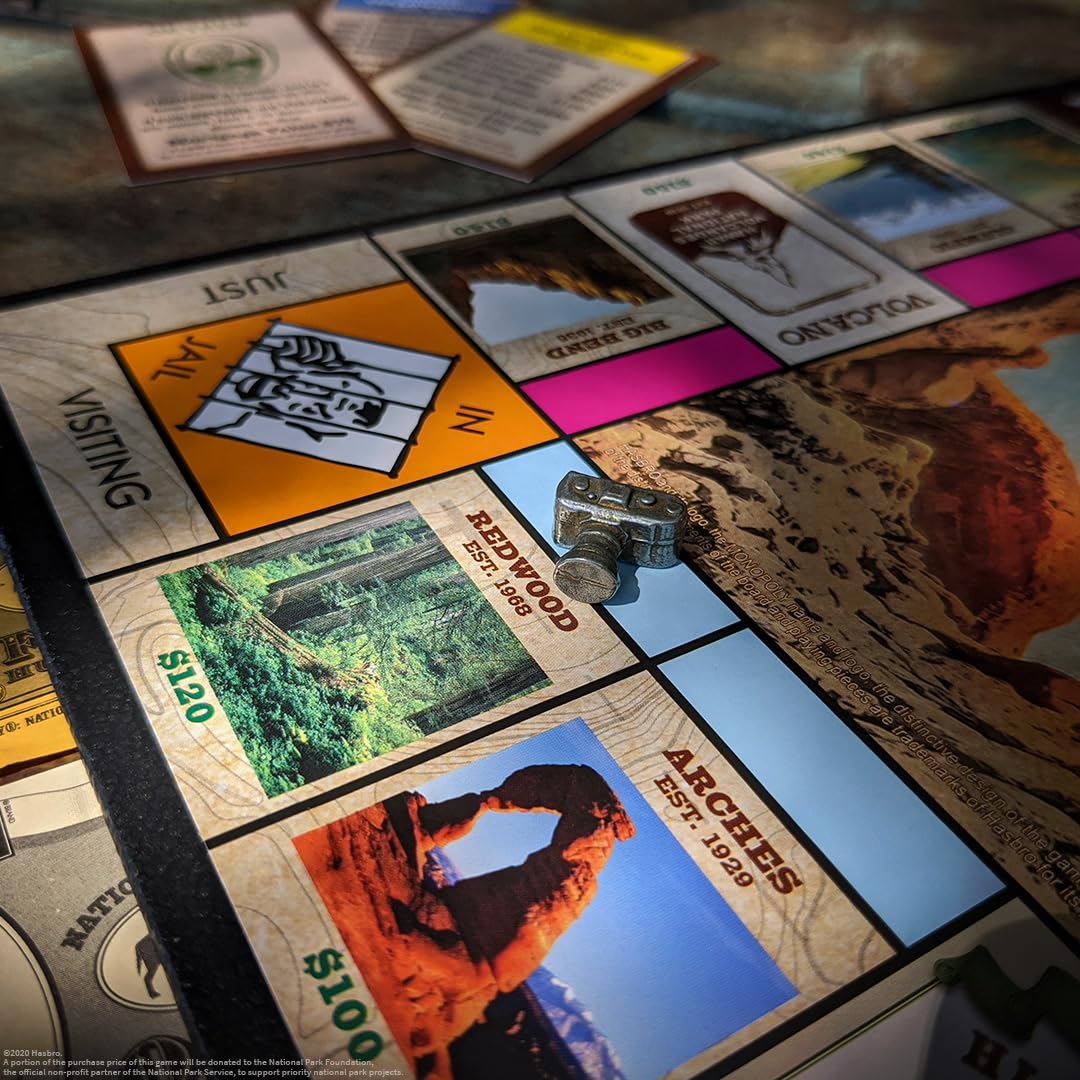 USAOPOLY Monopoly National Parks decks and cards ready for park-themed strategy