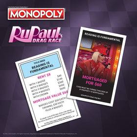 USAOPOLY RuPaul's Drag Race Crowns and Badges symbolize status and victory potential.