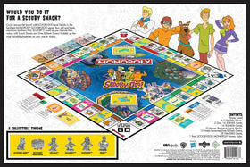 USAOPOLY Scooby-Doo artwork features retro cartoon style to evoke nostalgia.