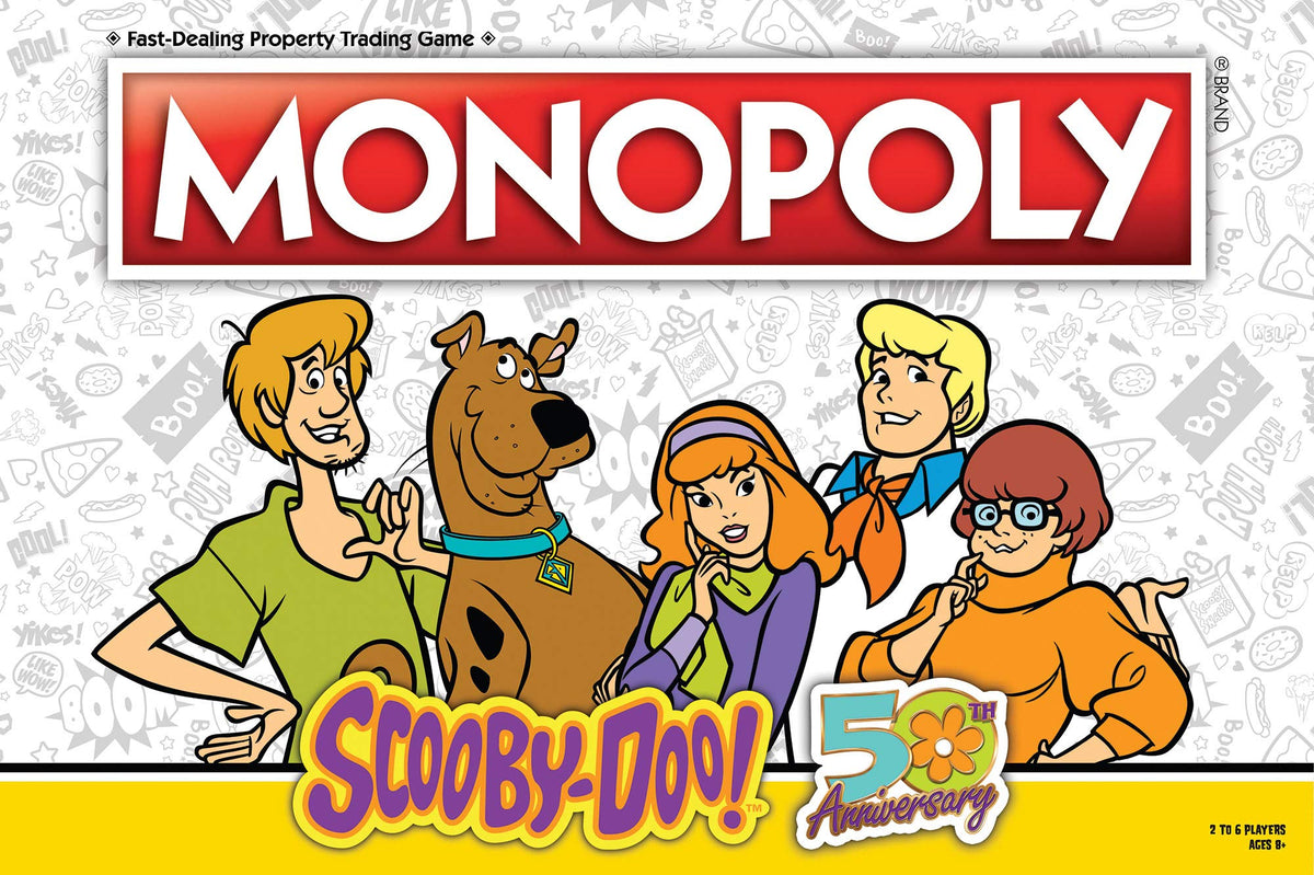 USAOPOLY Scooby-Doo game play setup supports 2–6 players for family nights.