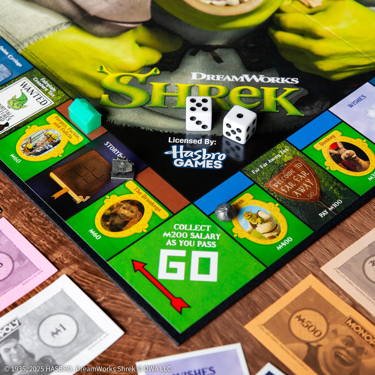 USAOPOLY MONOPOLY Shrek Edition onion token adds playful flair to rounds