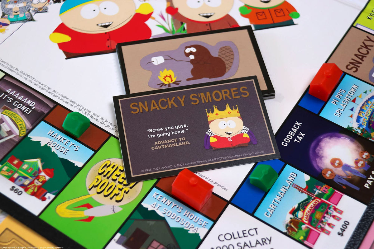 USAOPOLY Monopoly South Park game night setup for fans