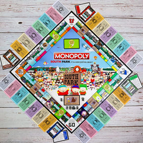 USAOPOLY Monopoly South Park tokens featuring beloved characters