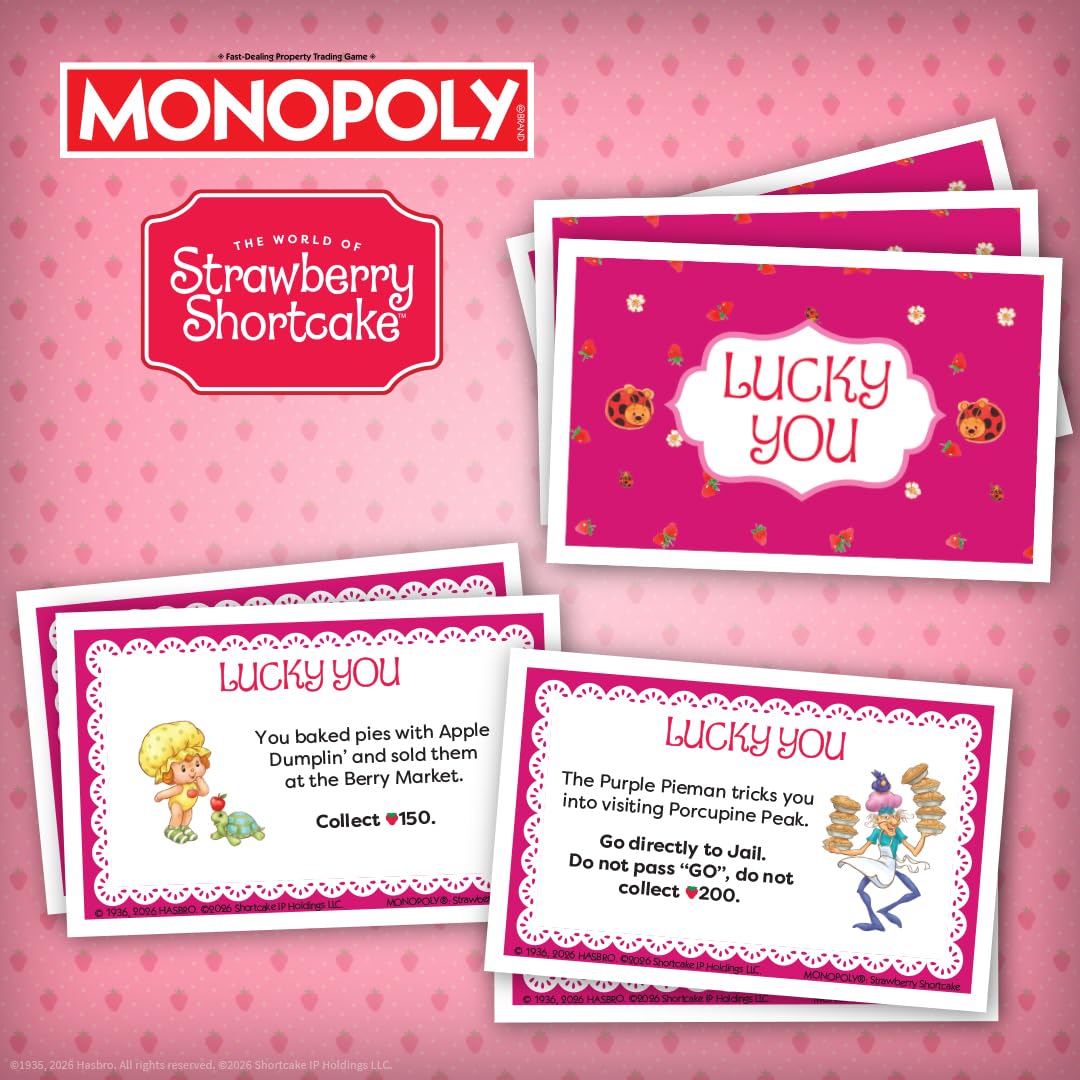 USAOPOLY Monopoly Strawberry Shortcake token: Berry Besties promotes friendly competition.