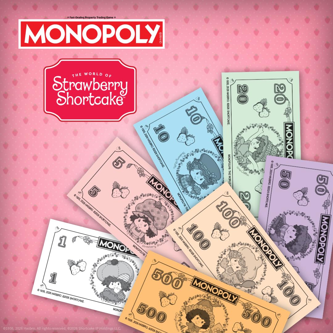 USAOPOLY Monopoly Strawberry Shortcake token: Strawberry Shortcake's House adds nostalgic charm to play.