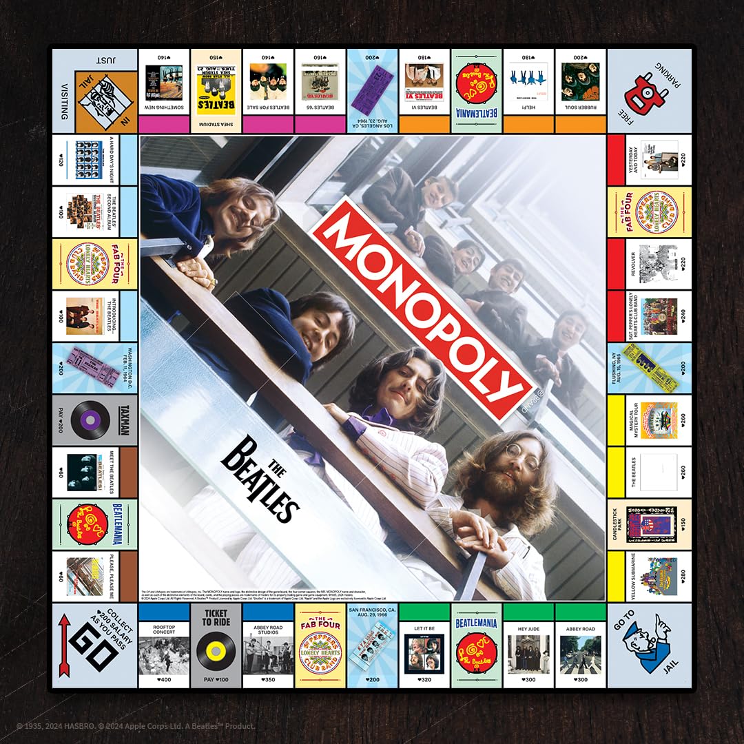 USAOPOLY Beatles tokens featuring Rocky Raccoon for iconic gameplay.