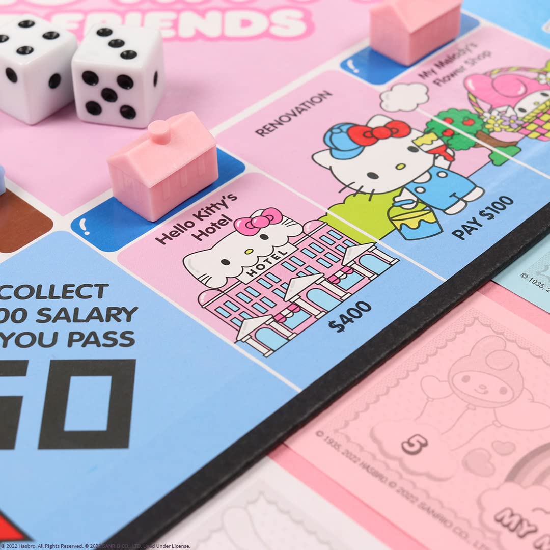USAOPOLY Hello Kitty tokens for collectible, kid-friendly gameplay.