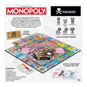 USAOPOLY MONOPOLY tokidoki artwork by Simone Legno enhances collectible appeal for fans