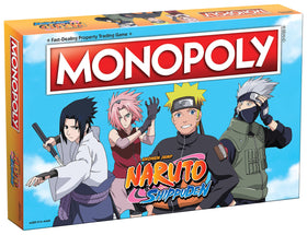 USAOPOLY Naruto Monopoly board for family game night with shinobi theme