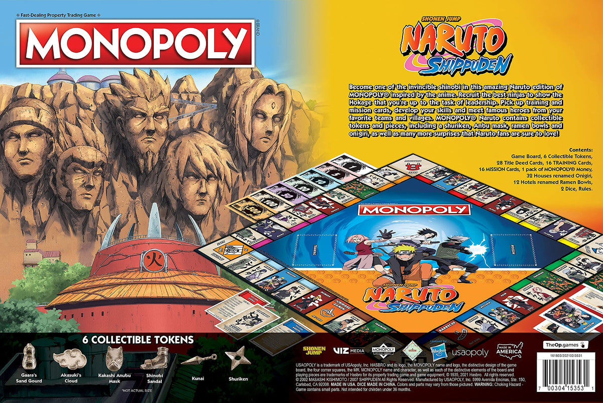 USAOPOLY Naruto shinobi sandal token adds dynamic presence