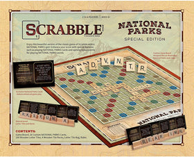 USAOPOLY Scrabble National Parks art capturing outdoorsy vibe