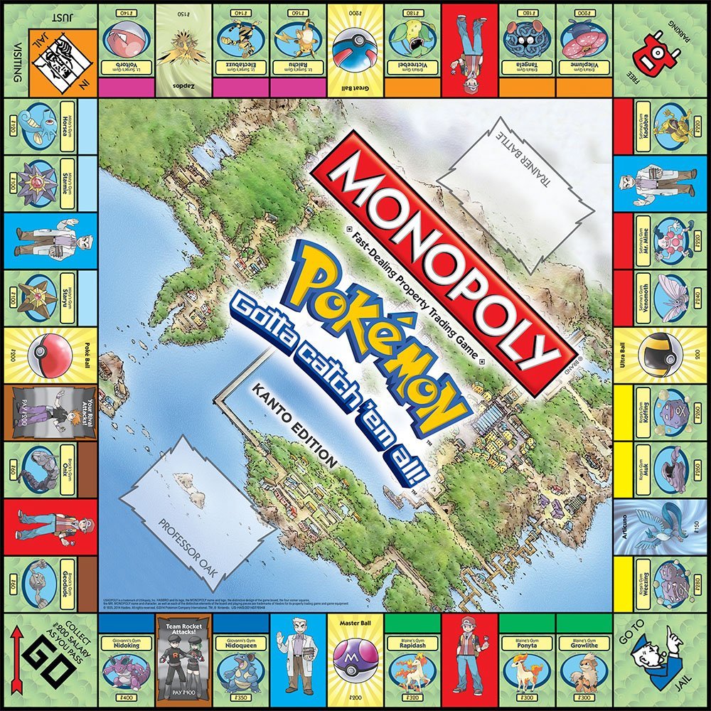 USAOPOLY Sculpted Poke Marts and Pokemon Centers add tactile charm