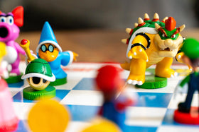 USAopoly Super Mario chess set collectible tin for storage and display
